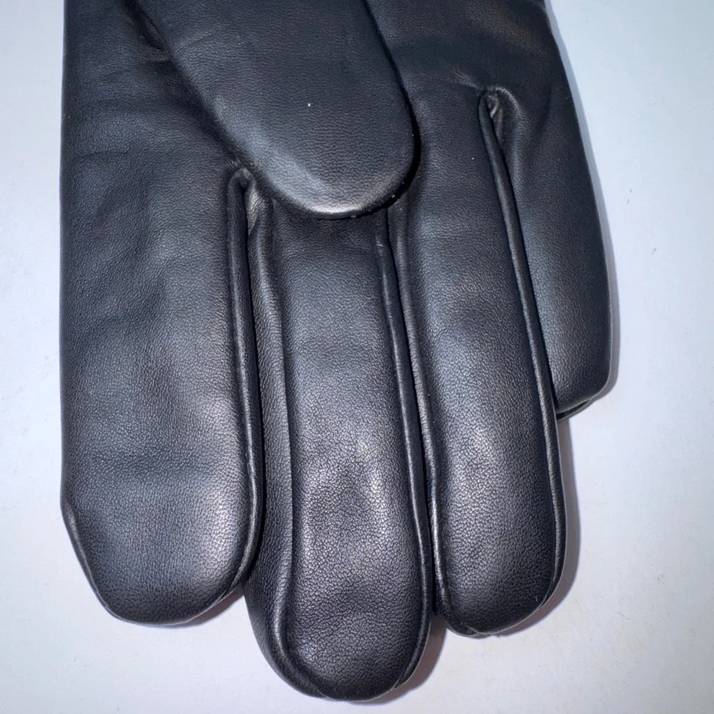 Leather Gloves Women M Black Thinsulate Insulated Winter Warm Classic 40 Gram